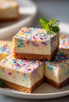 Colorful Funfetti Birthday Cheesecake Bars – Perfect for Parties!
