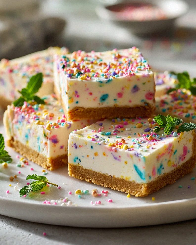 Colorful Funfetti Birthday Cheesecake Bars – Perfect for Parties! – Schritt 2