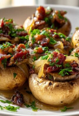 Cowboy Pilze mit Rinderbacon & Zwiebeln – Herzhaft Lecker!