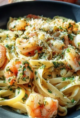 Garnelen Pasta mit Kräuterbutter und Knoblauch