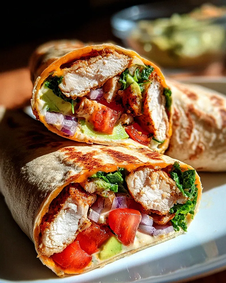 Hähnchen-Wraps mit Blitzsoße