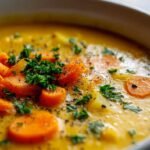 Herbstliche Hokkaido Kürbissuppe mit Karotten & Kartoffeln