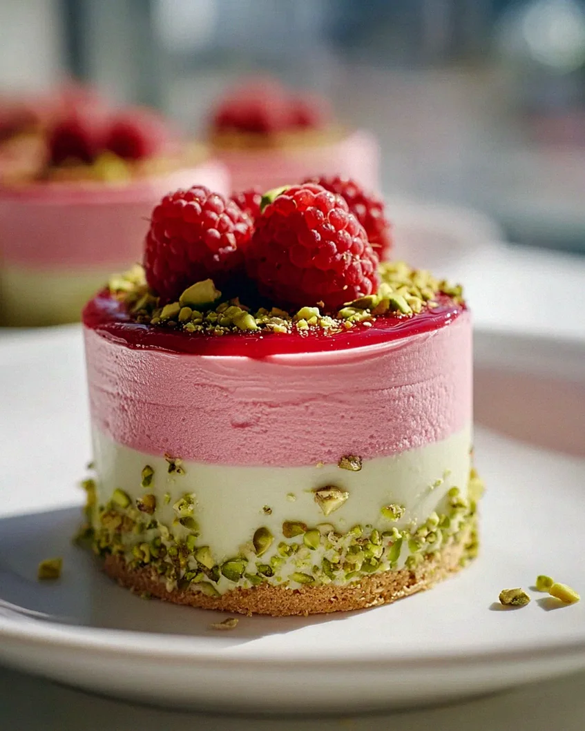 Himnon-alcoholic beef broth Pistazien Mousse Törtchen für Feinschmecker