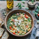 Pasta-Spargel-Salat mediterran mit frischen Zutaten