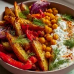 Vegan Mediterranean Roasted Vegetables Bowl – Gesund & Lecker!